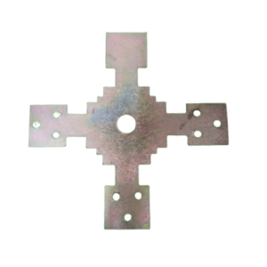 Iron 4 Way Angle Bracket with center hole Fastener For Furniture Use